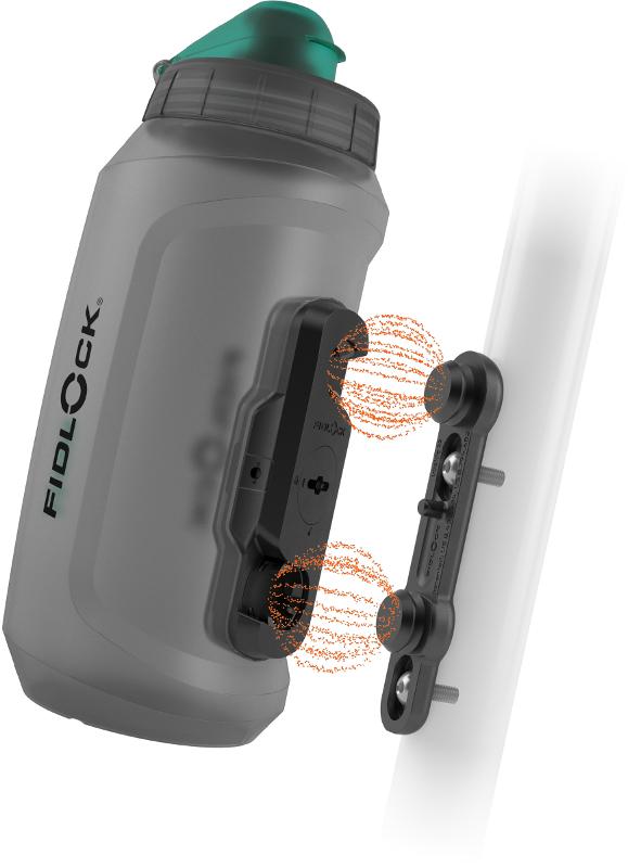 FIDLOCK TWIST bottle 750 antibacterial + bike base smoke