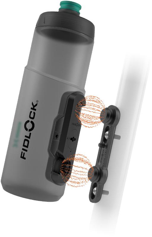 FIDLOCK TWIST bottle 600 antibacterial + bike base smoke